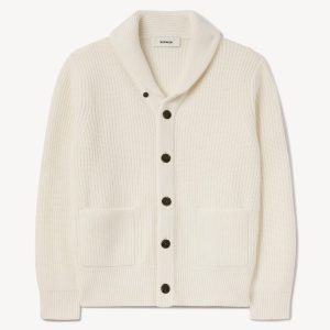 Natural California Cashmere Shawl Cardigan