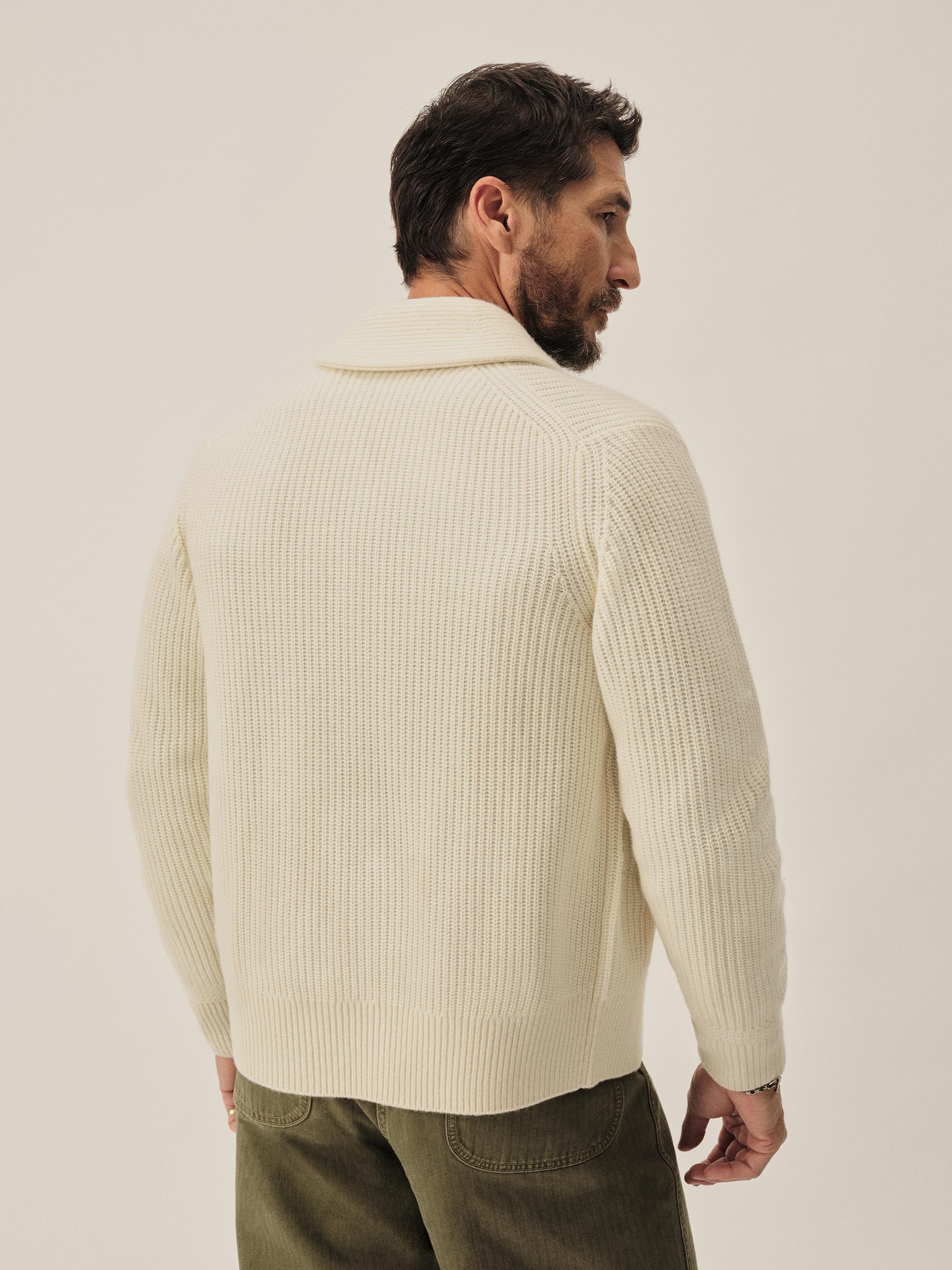 Natural California Cashmere Shawl Cardigan - Image 6