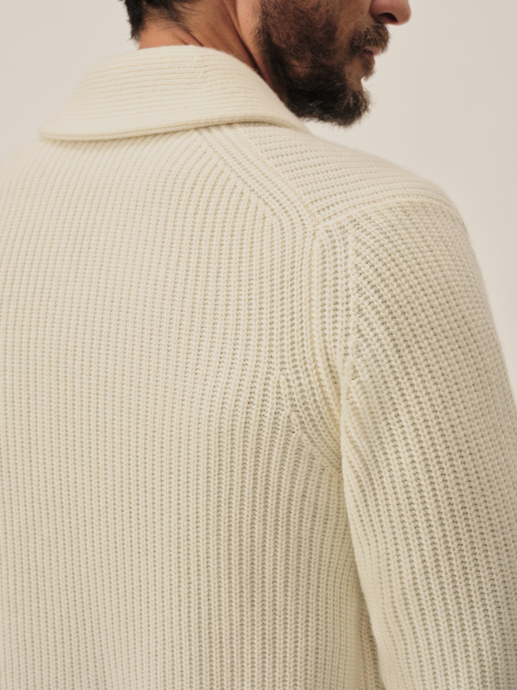 Natural California Cashmere Shawl Cardigan - Image 7