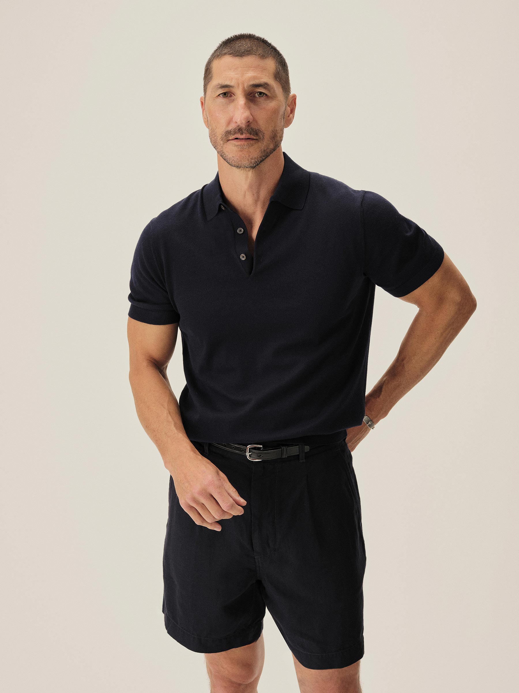 Dress Navy Como Cashmere Polo - Image 4