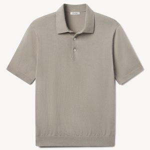 Stone Grey Como Cashmere Polo