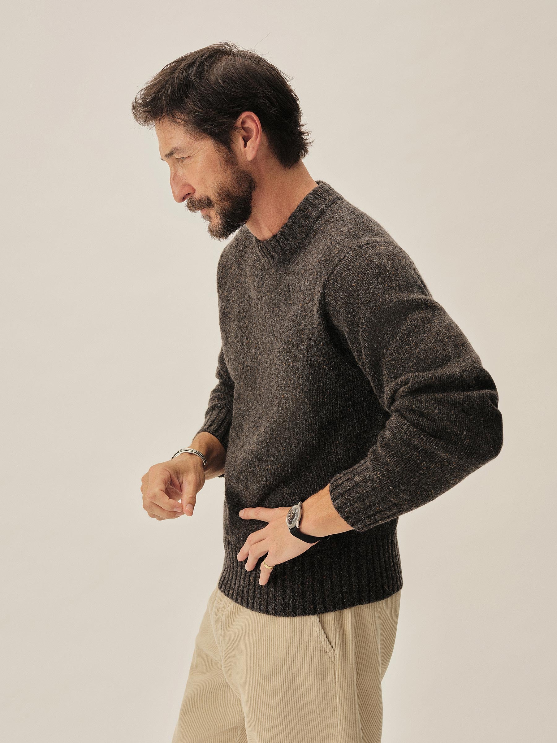 Bed Rock Seastack Wool Tweed Mock Turtleneck - Image 4