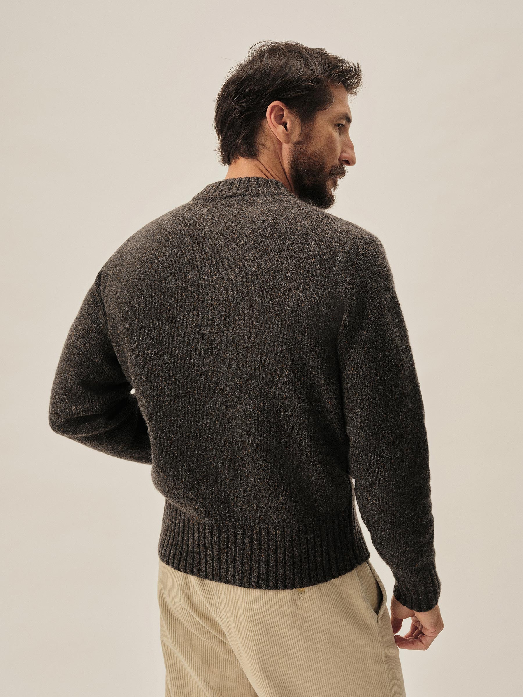 Bed Rock Seastack Wool Tweed Mock Turtleneck - Image 5