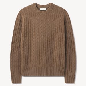 Oak Gall California Cashmere Cable Crew