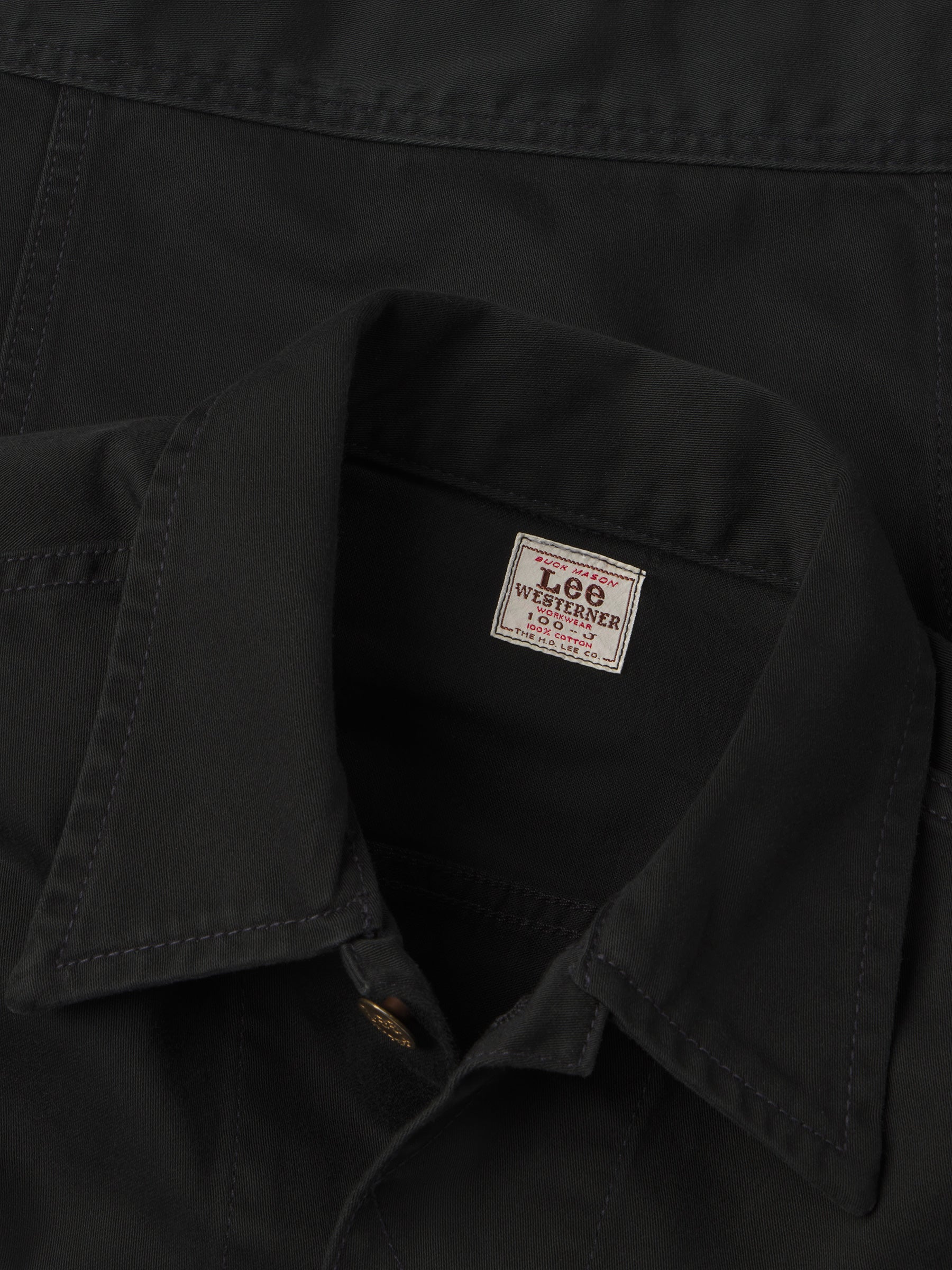 Black Lee X Buck Mason Sateen Westerner Jacket- Modern American Classics - Image 8