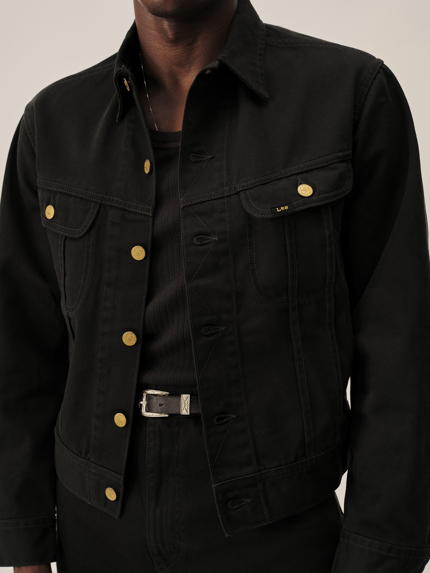 Black Lee X Buck Mason Sateen Westerner Jacket- Modern American Classics - Image 4