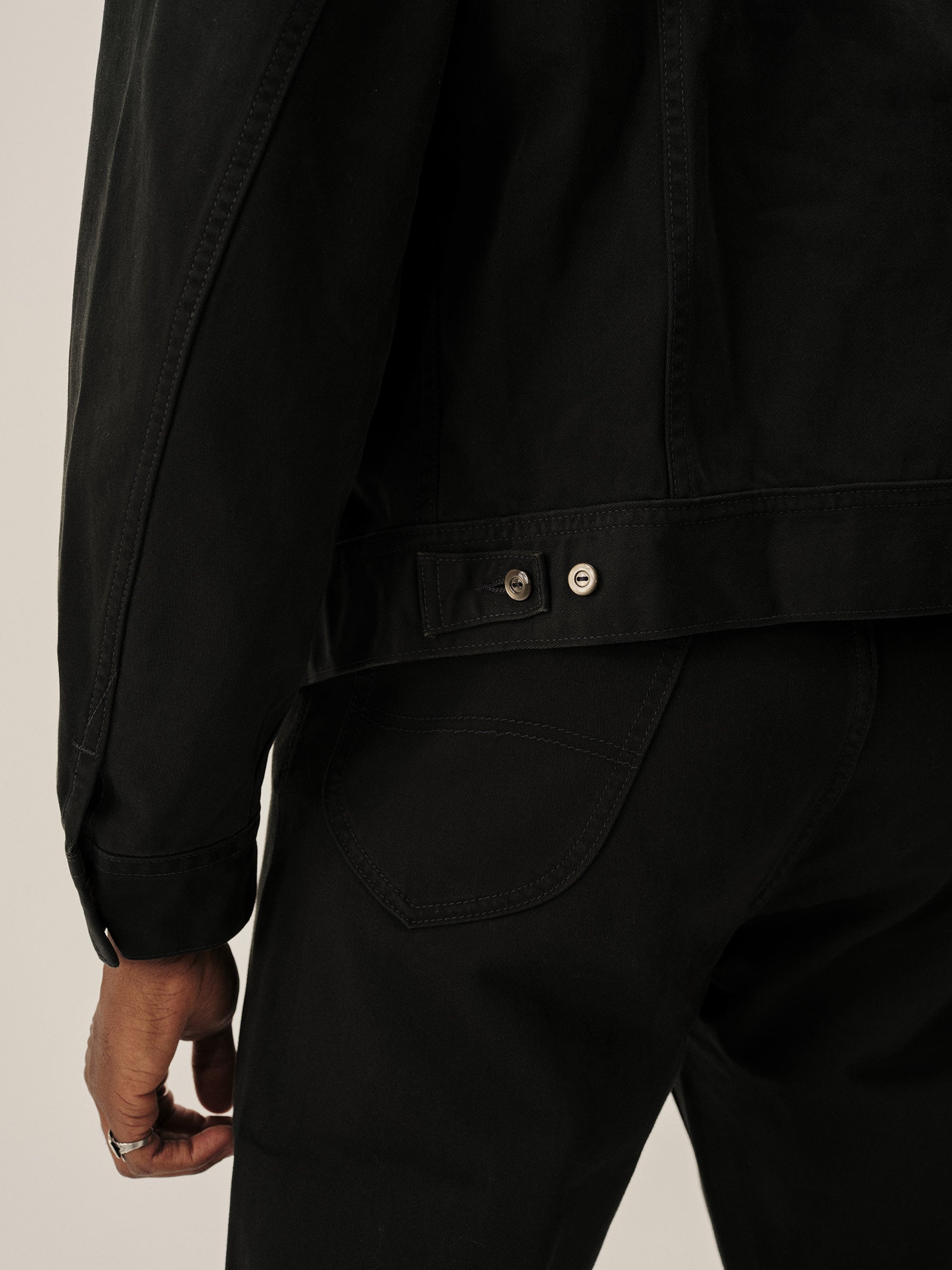 Black Lee X Buck Mason Sateen Westerner Jacket- Modern American Classics - Image 7