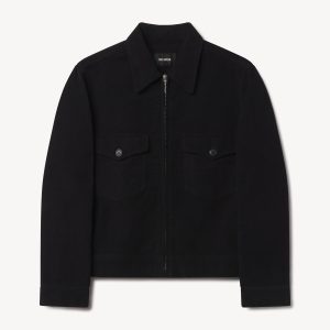 Black Italian Doeskin Station Jacket
