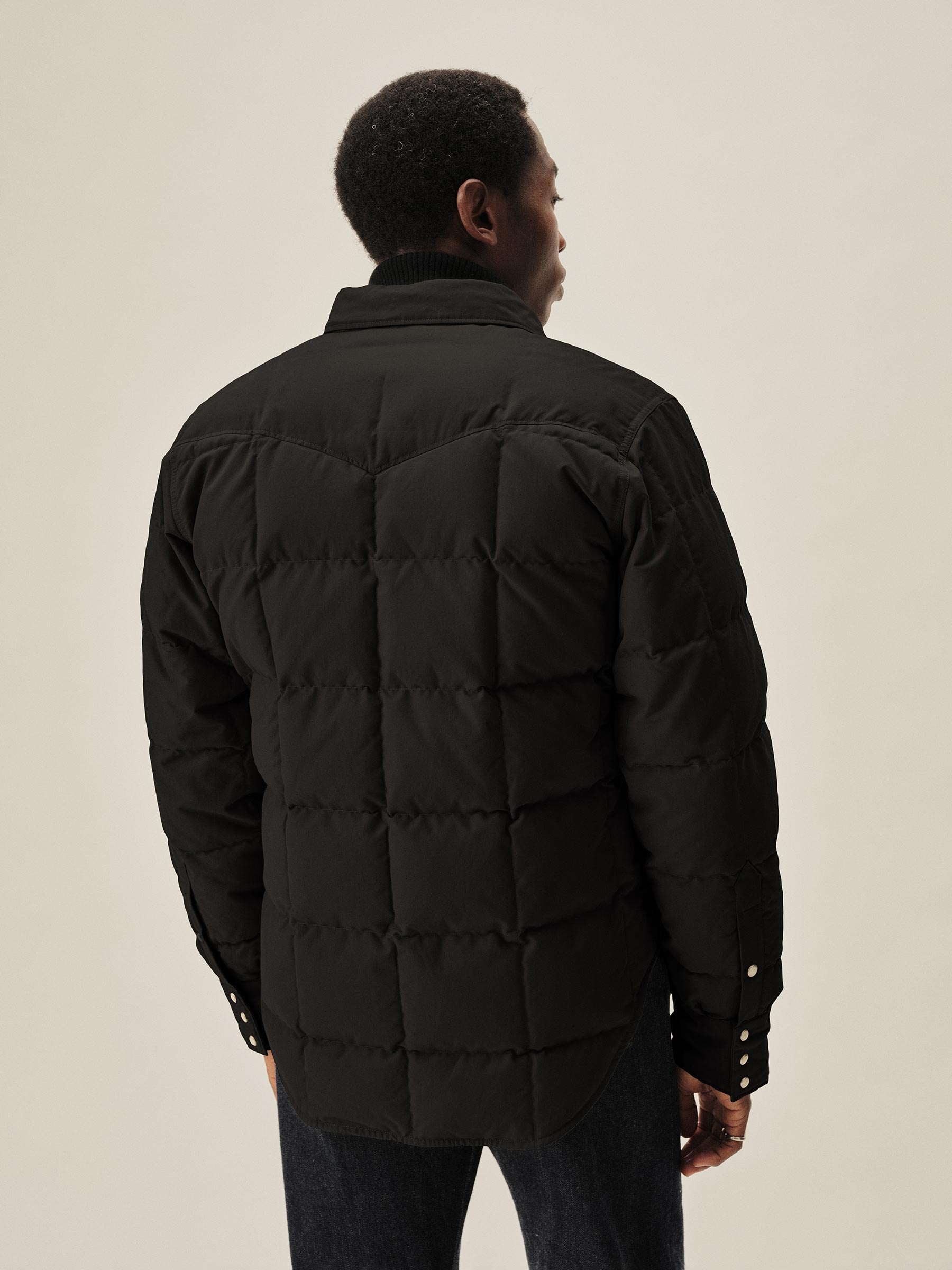 Black Thundercloud Quilted Western Jacket - Image 5