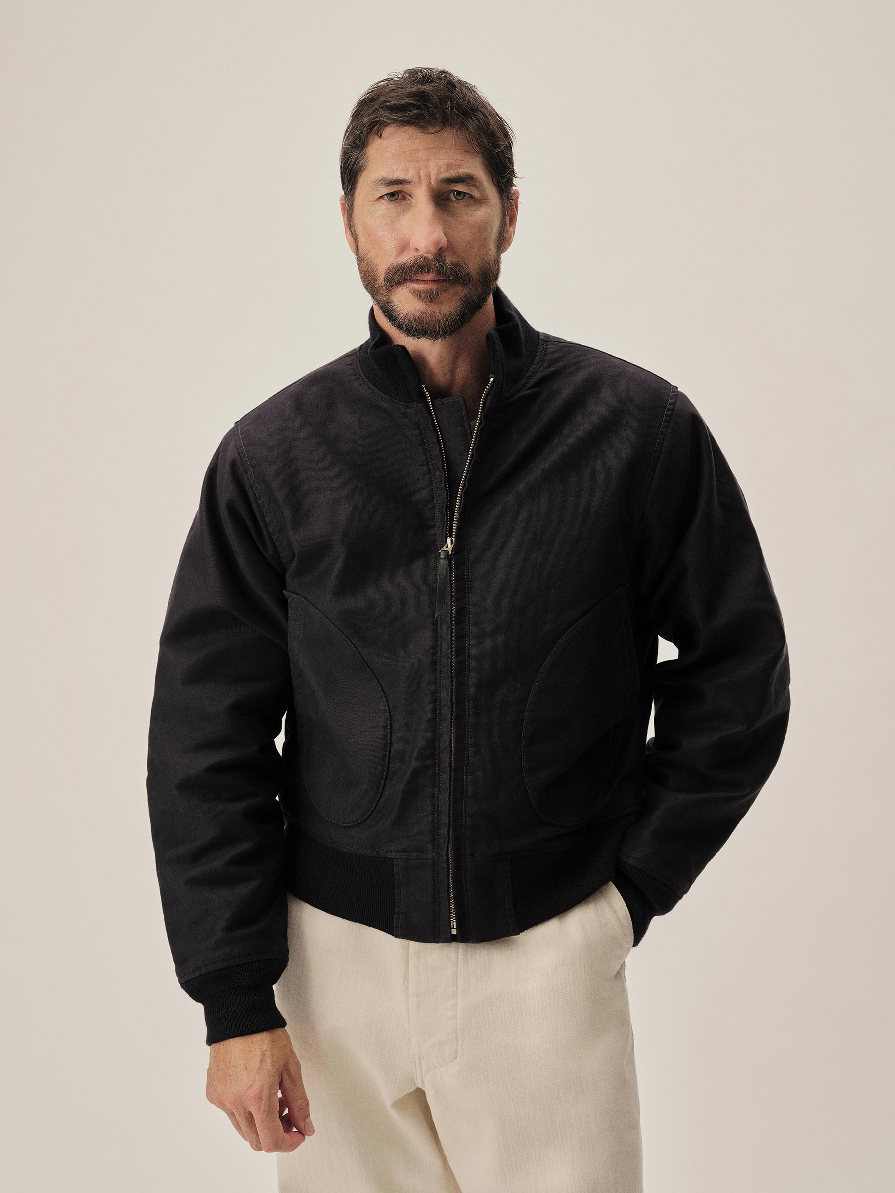 Navy Jungle Cloth Deck Bomber - Image 4