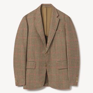 Khaki / Red Ashbury Gun Club Check Tweed Graduate Jacket