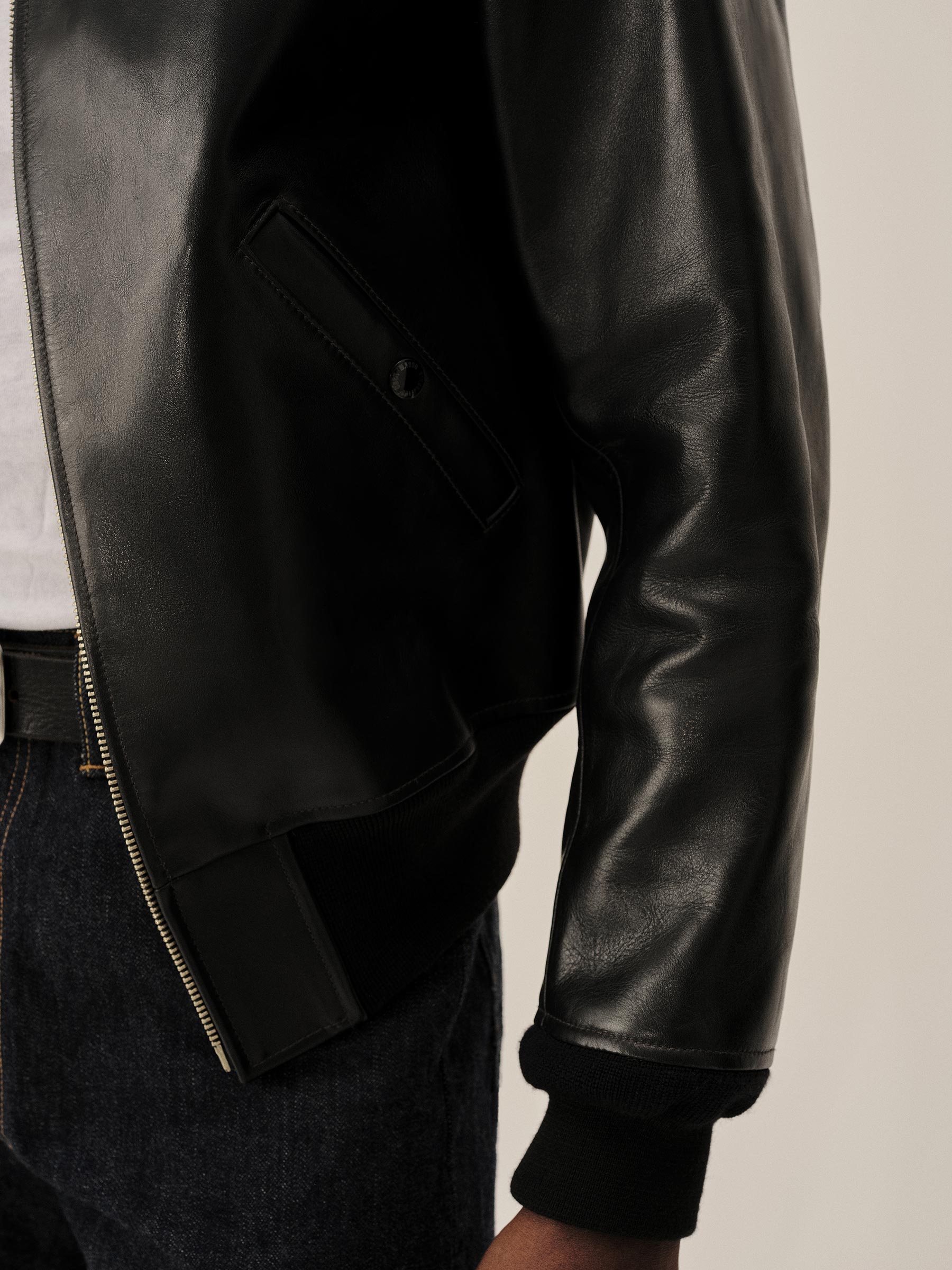 Black Bruiser Bomber Jacket - Image 6