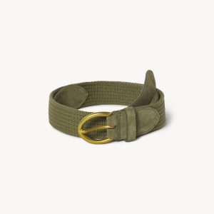 Olive Cotton Surcingle Belt