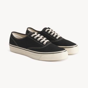 Black Herringbone Moonstar Deck Shoe