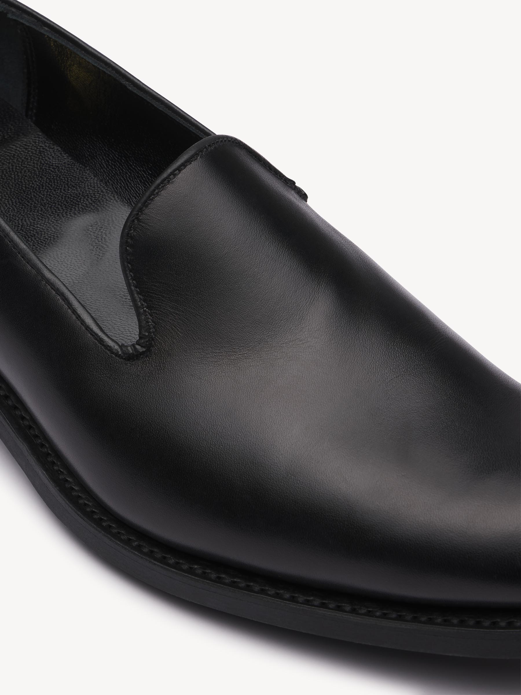 Black Sanders x Buck Mason Leather Wholecut Loafer- Modern American Classics - Image 4
