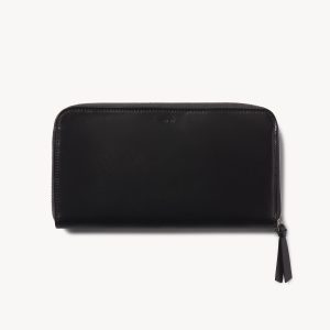Black Italian Leather Passporter