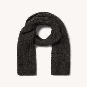 Bed Rock Seastack Wool Tweed Cable Scarf