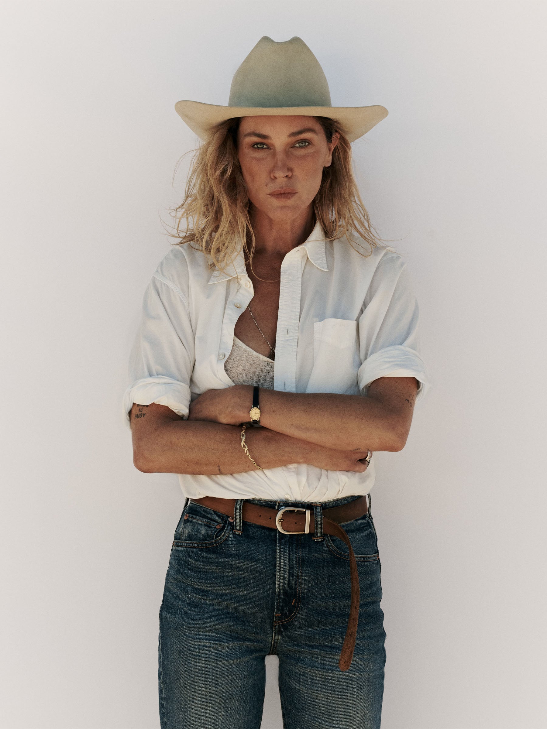 White Mainstay Cotton Shirt - Image 8
