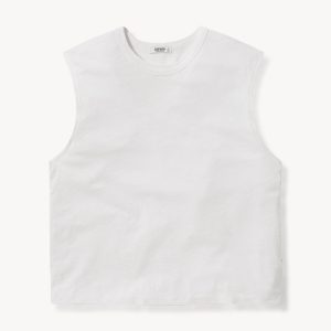 White Slub Muscle Tank