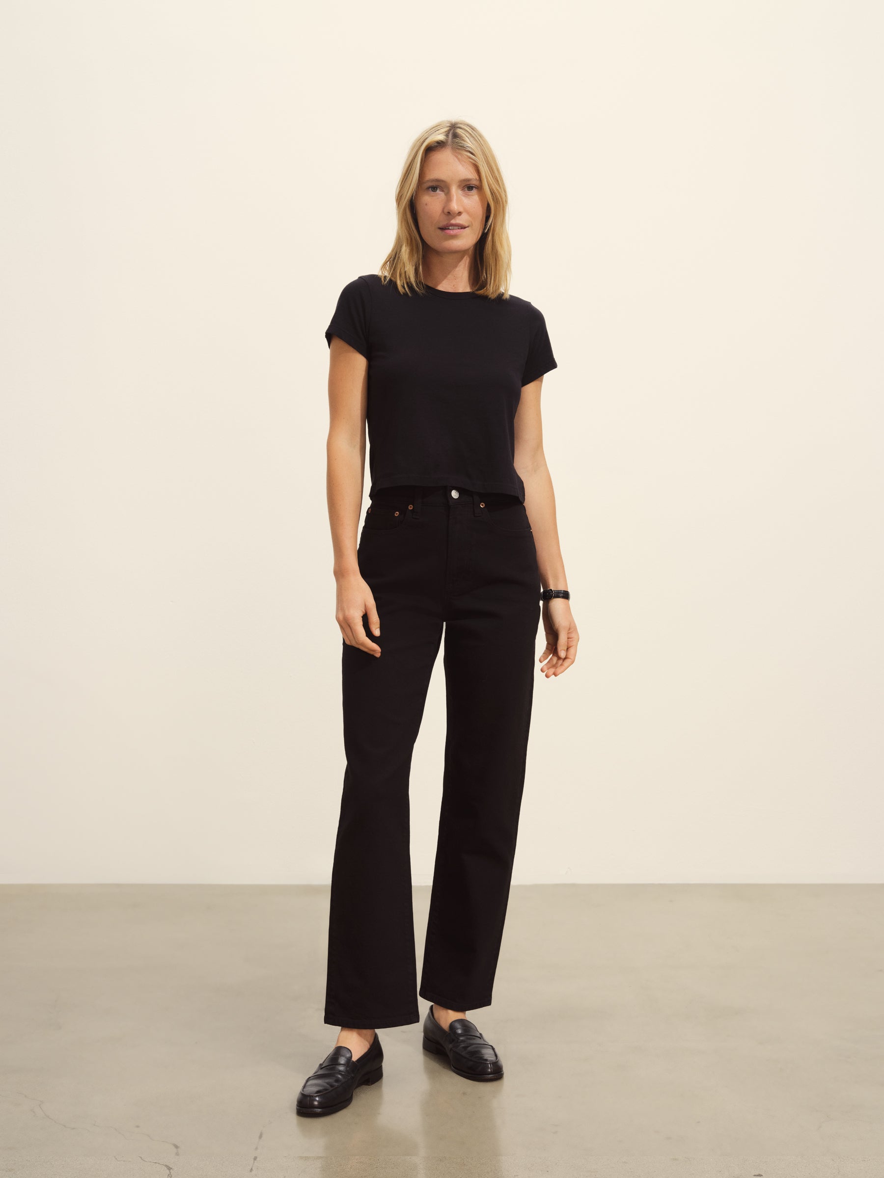 Black Pima Boxy Crew - Image 4