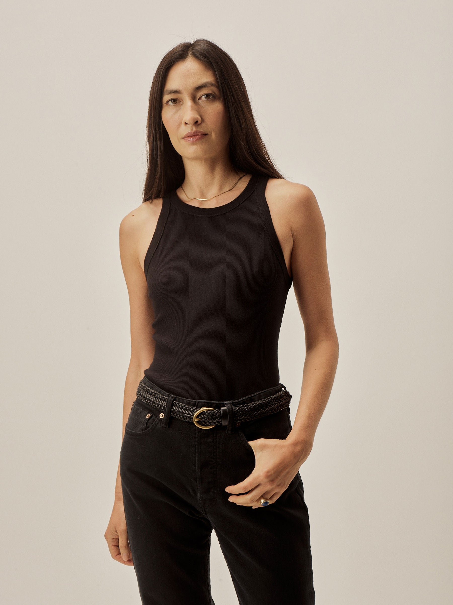 Black Surplus Rib Tank - Image 2