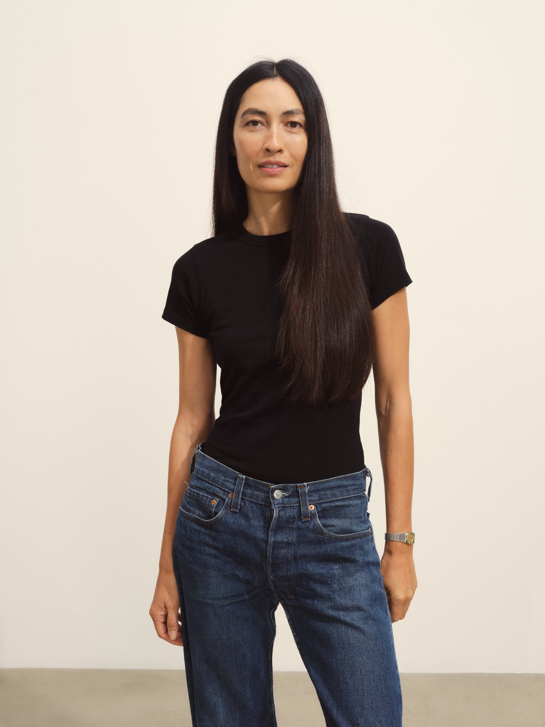 Black Pima Slim Crew - Image 2