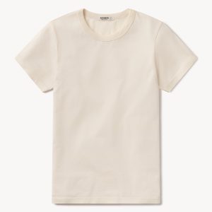 Natural Venice Wash Pima Slim Crew