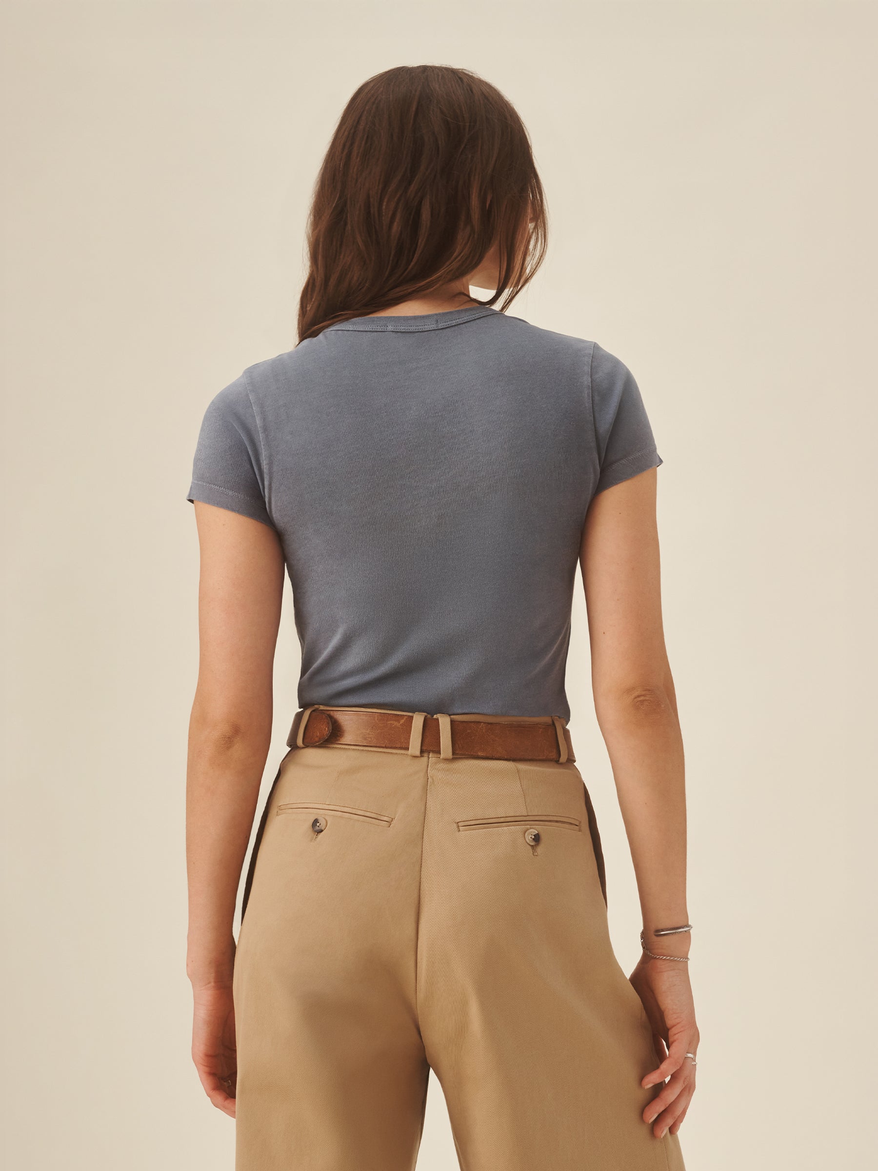 Tidepool Blue Pima Slim Crew - Image 3