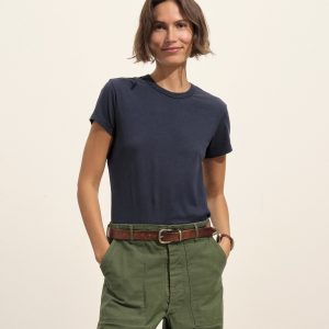 Dark Navy Cloud Jersey Slim Crew
