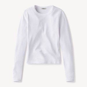 White Surplus Rib L/S Crew