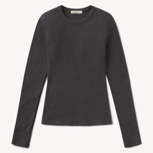 Dark Heather Grey Surplus Rib L/S Crew