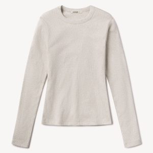 Light Heather Oat Surplus Rib L/S Crew