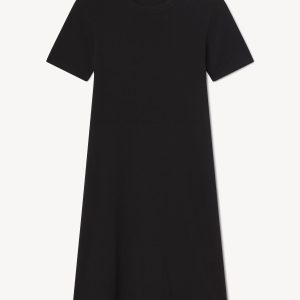 Black Surplus Rib Mini Tee Dress