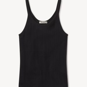 Black Heirloom Rib Base Tank