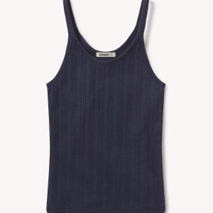 Washed Navy Heirloom Rib Base Tank