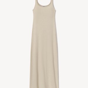 Marled Birchwood Surplus Rib Scoop Tank Dress