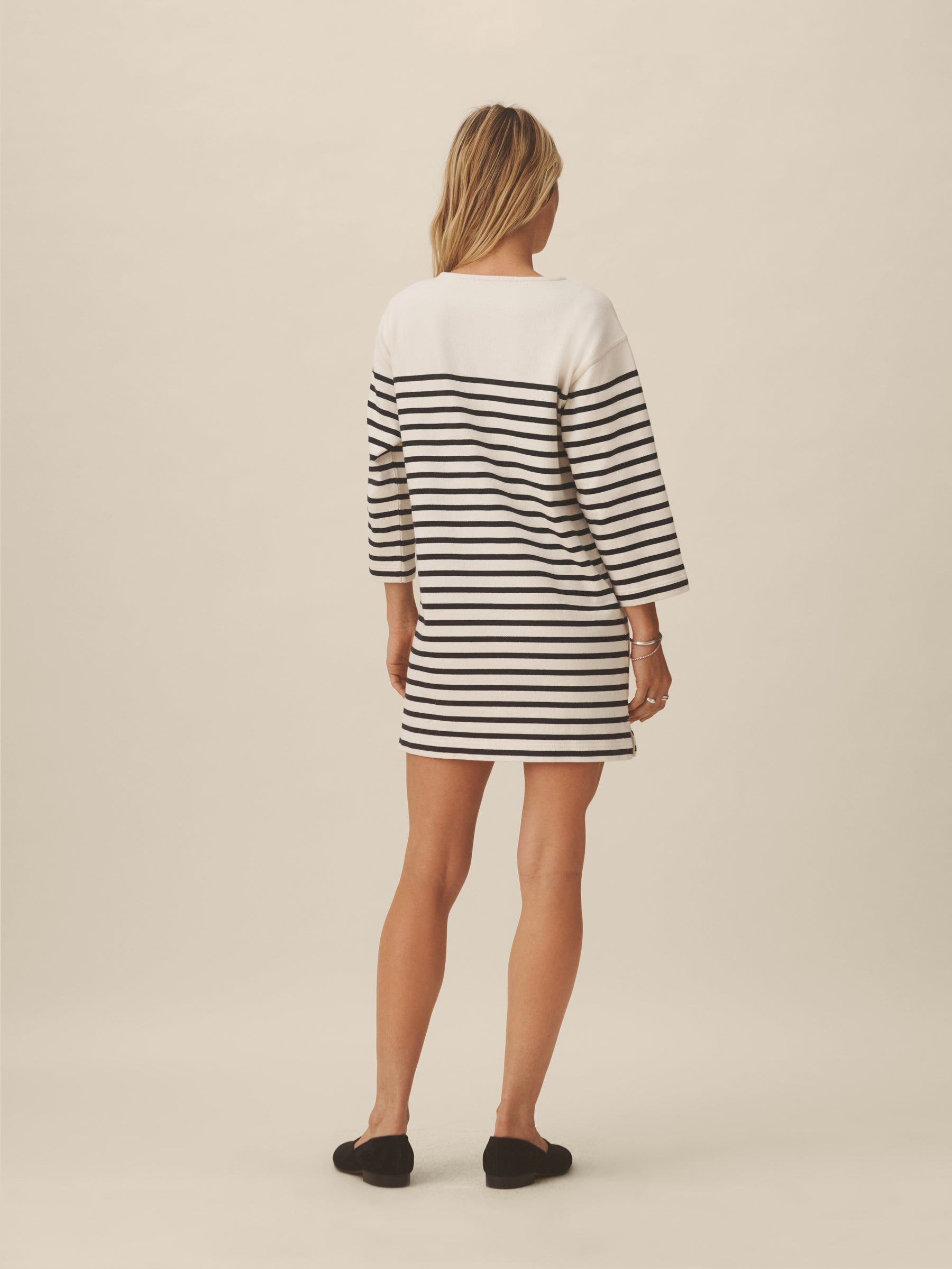 Natural / Dark Navy Stripe Catalina Mariner Dress - Image 4