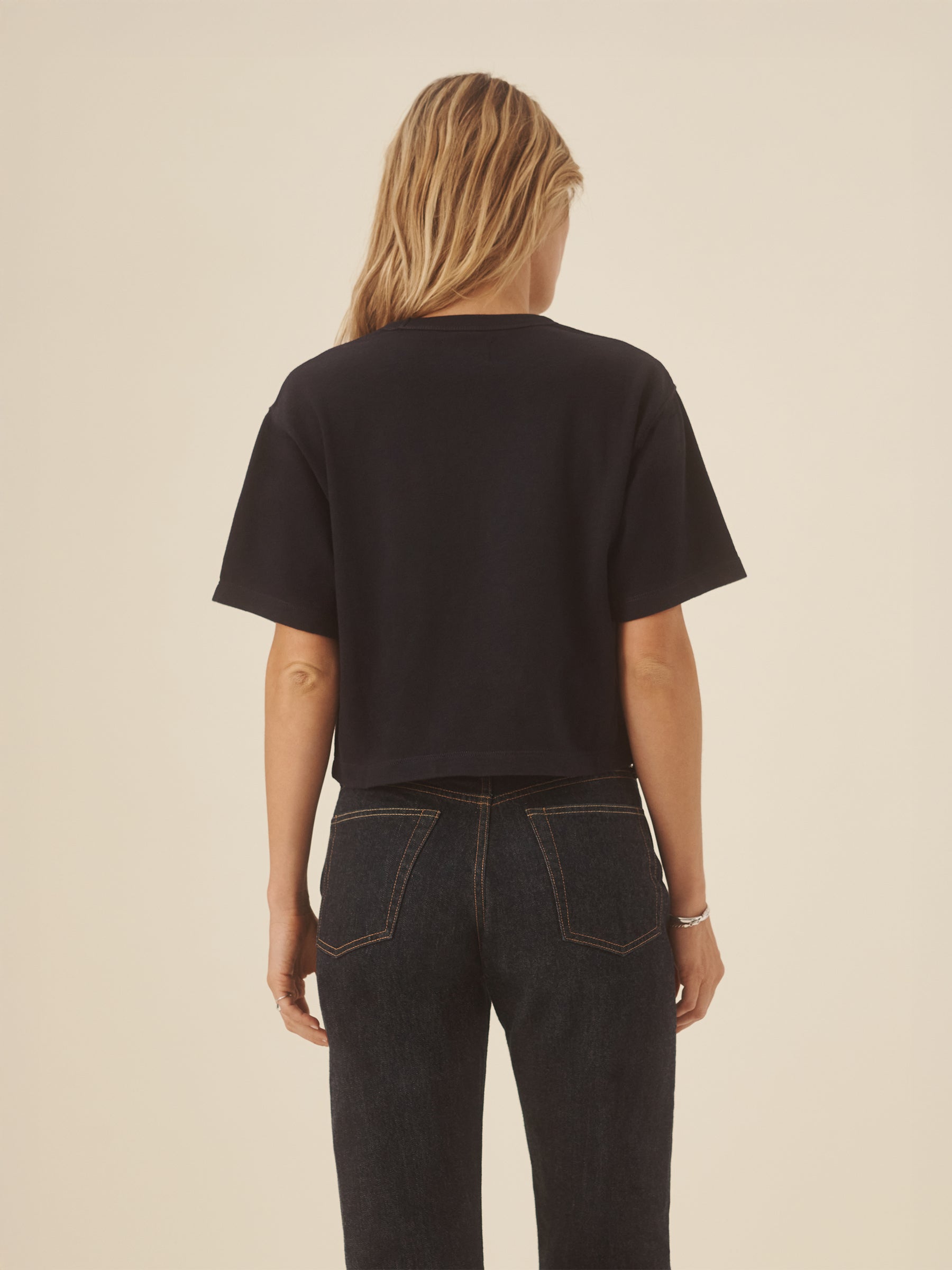 Dress Navy Field-Spec Boyfriend Crop Tee - Image 4