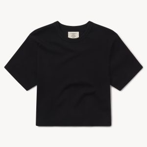 Black Field-Spec Boyfriend Crop Tee
