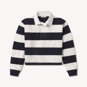 Natural / Navy Stripe Field-Spec Rugby Polo
