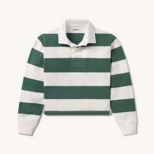 Natural / Vintage Green Stripe Field-Spec Rugby Polo