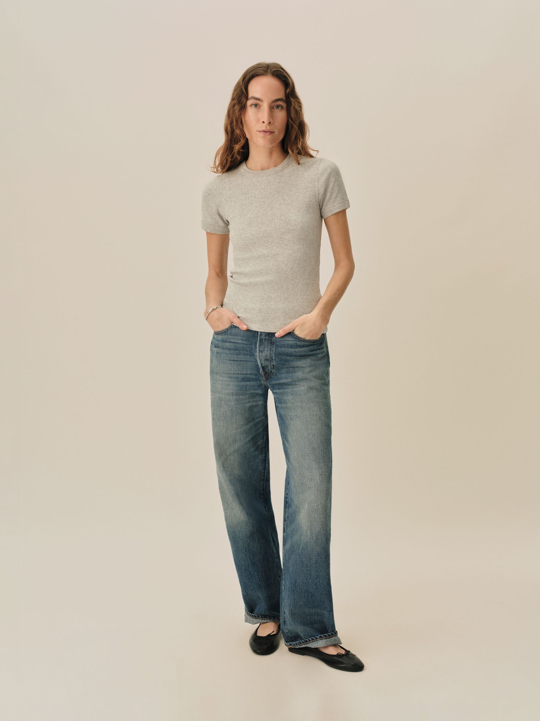 Heather Grey Surplus Rib S/S Tee - Image 3