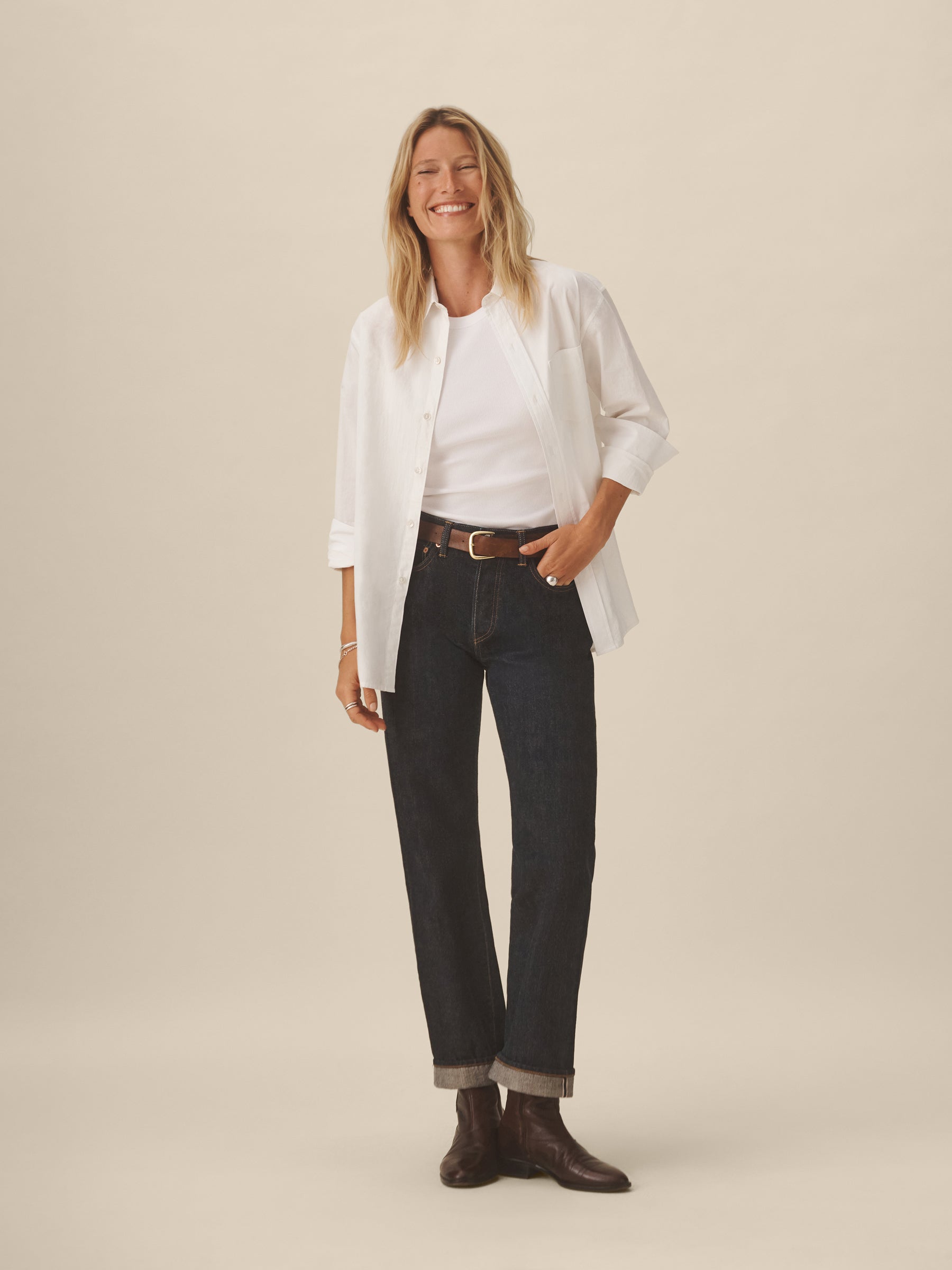 White Mainstay Cotton Shirt - Image 4