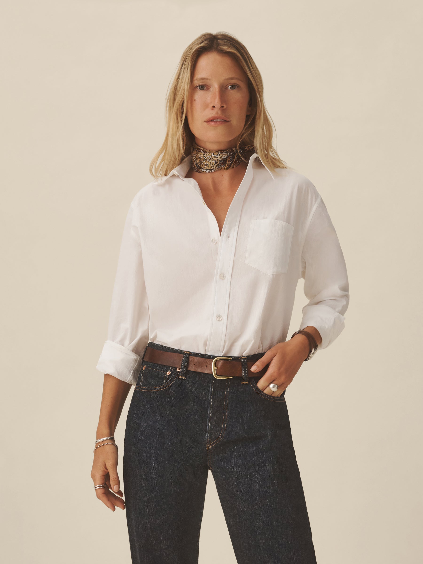 White Mainstay Cotton Shirt - Image 5