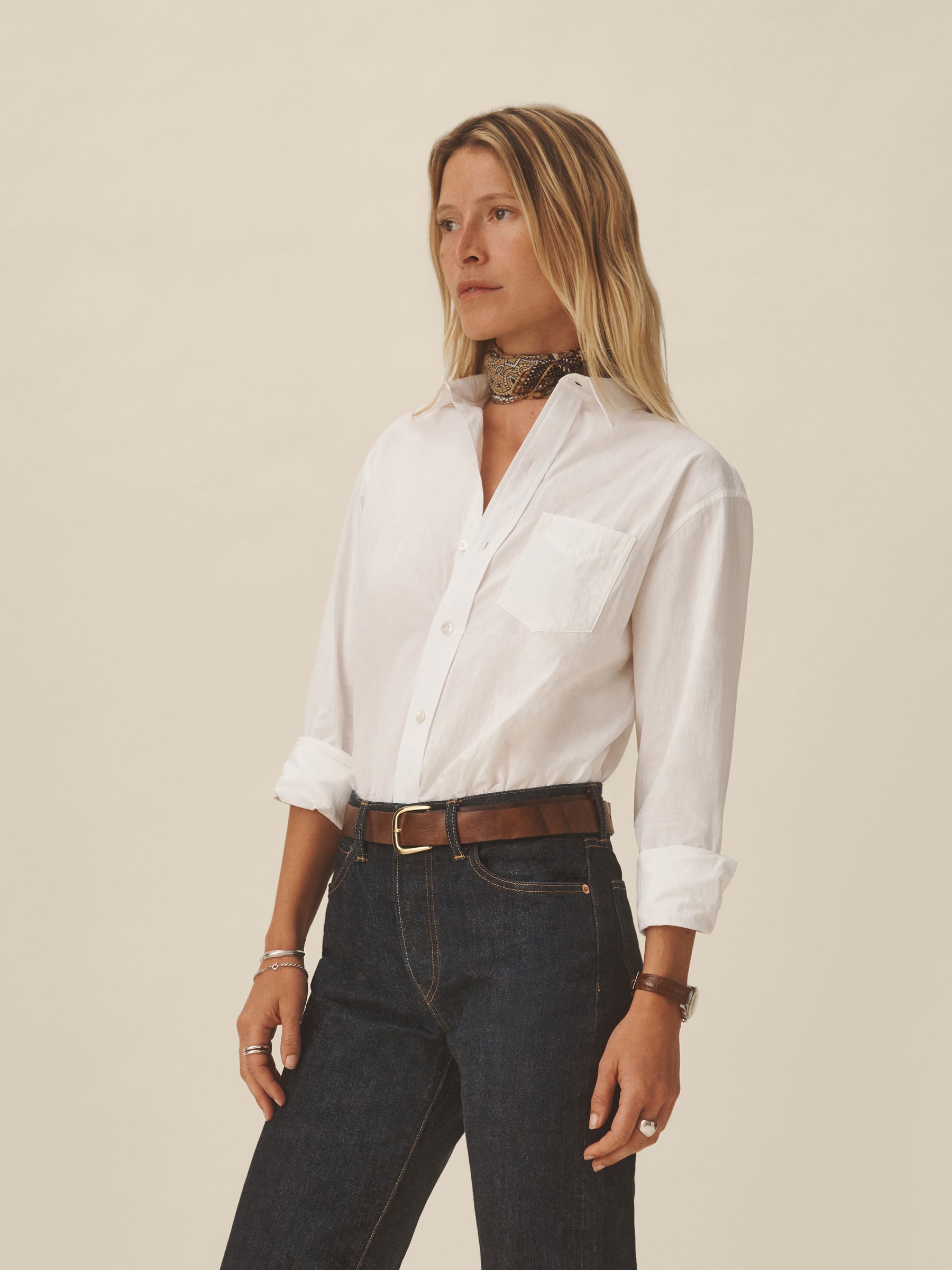 White Mainstay Cotton Shirt - Image 6