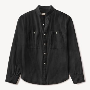 Black Cotton Dobby Studio Shirt