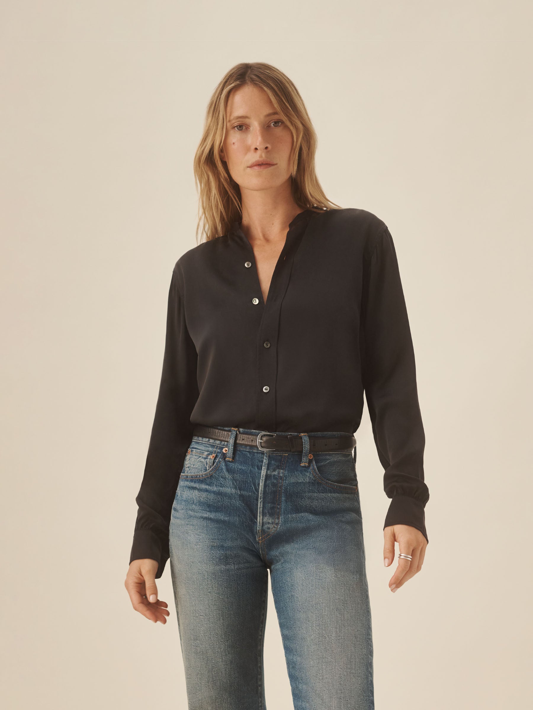 Black Silk Chateau Shirt - Image 3