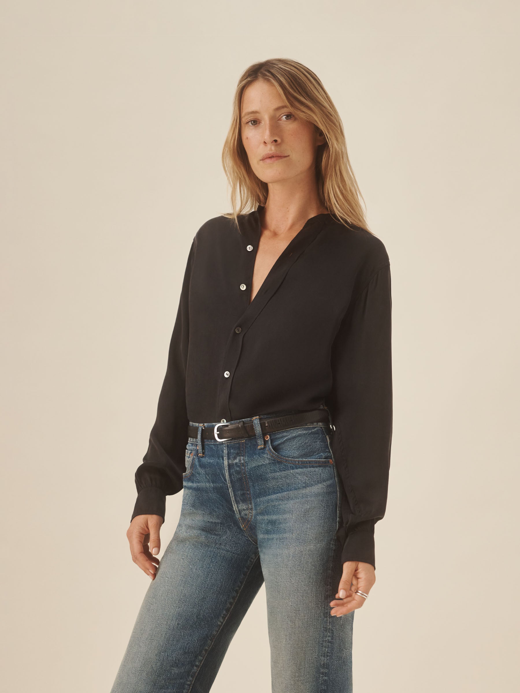 Black Silk Chateau Shirt - Image 4