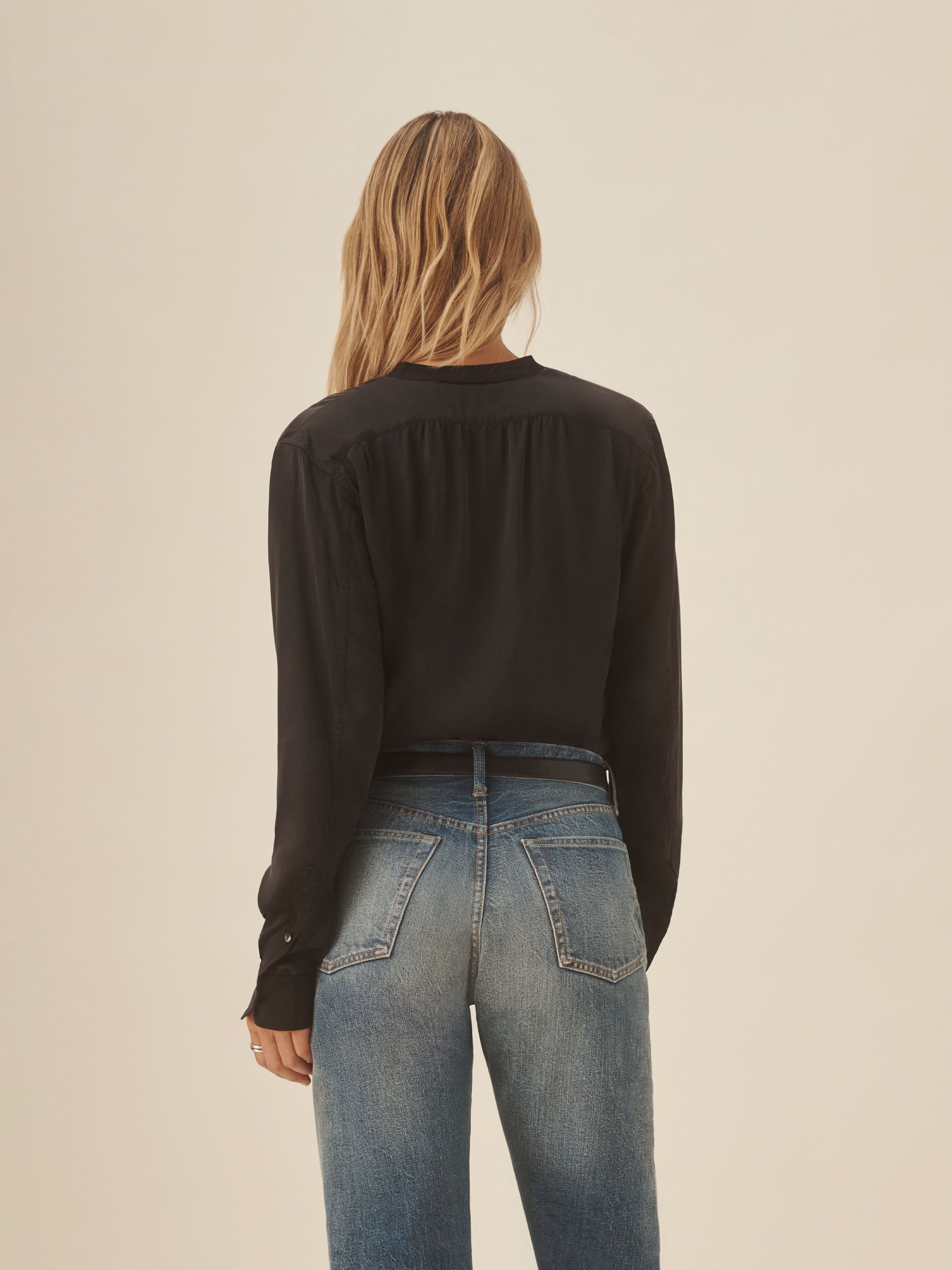 Black Silk Chateau Shirt - Image 5