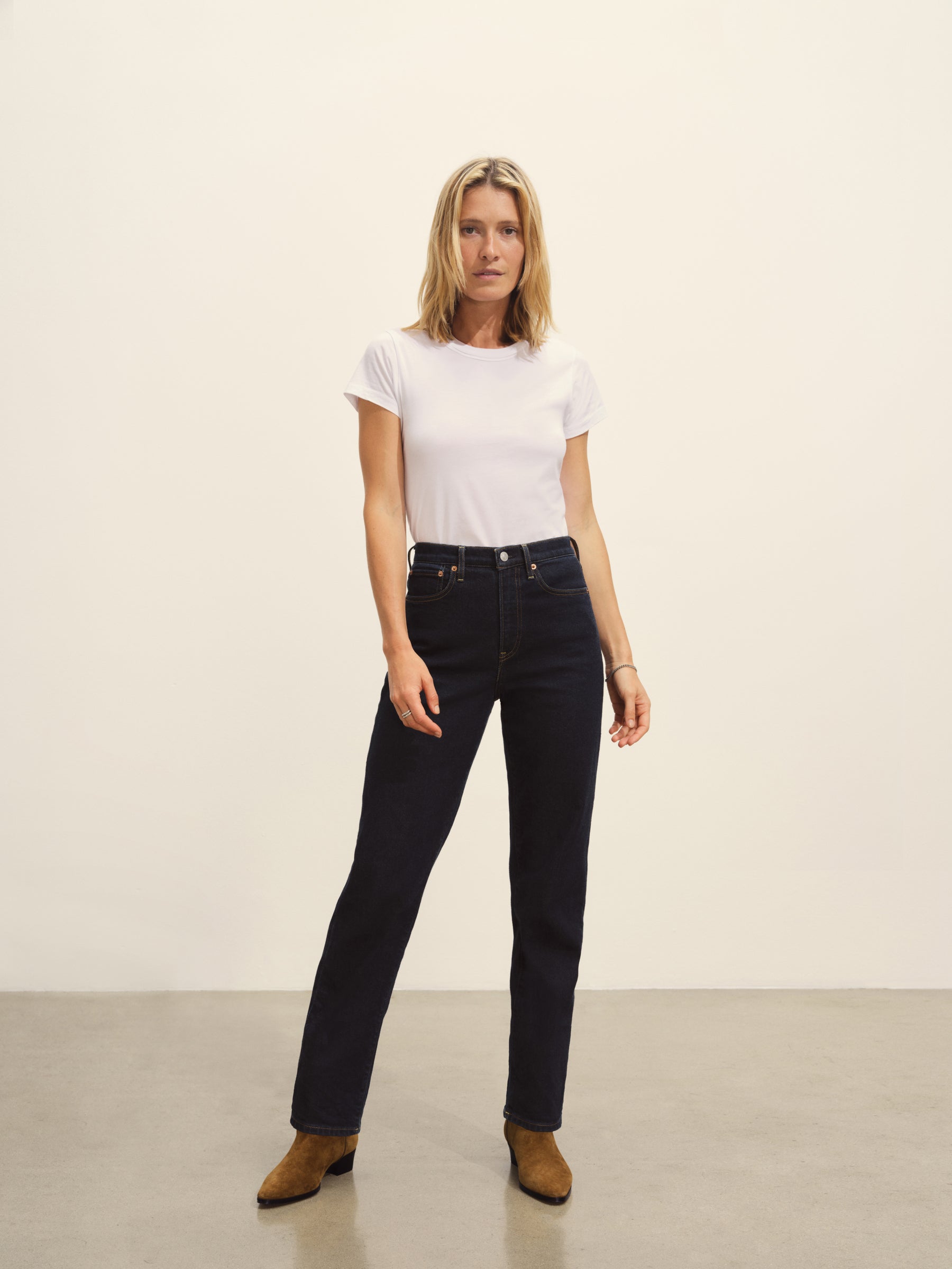 White Pima Slim Crew - Image 3